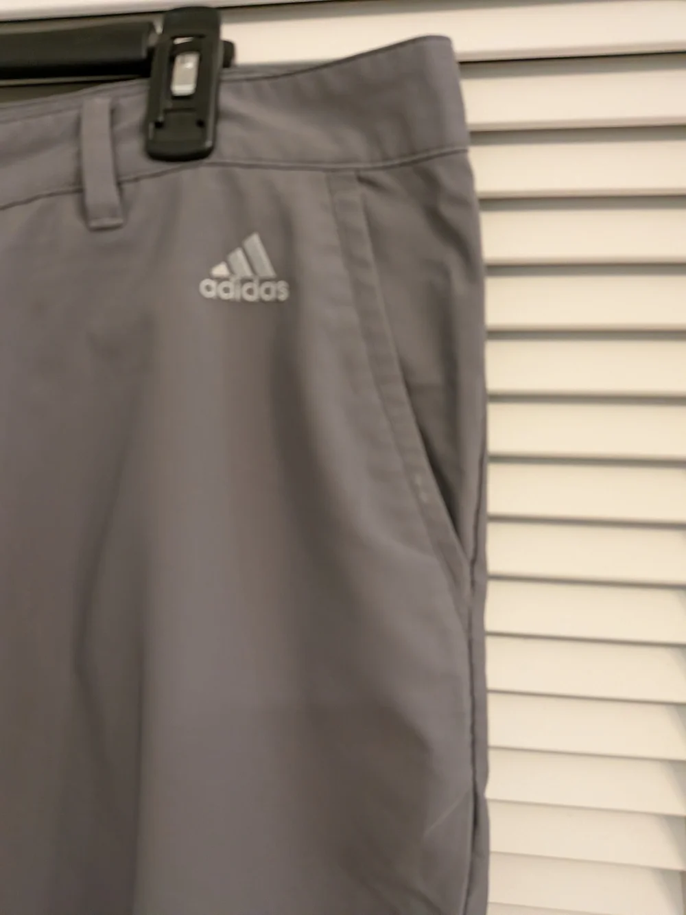 #1. Adidas Men's Gray Athletic Golf Short Size 38 Inseam Length 10.5